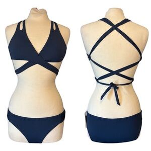 Becca Color Code Wrap Swim Top and Color Code American Fit Bikini Bottom‎ SET